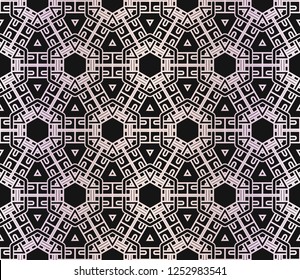Seamless Geometrical Floral Texture. Vector Illustration. For Design, Wallpaper, Fashion, Print. Gradient color.