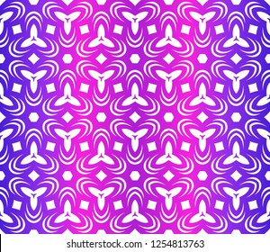 Seamless Geometrical Floral Texture. Vector Illustration. For Design, Wallpaper, Fashion, Print. Gradient color.