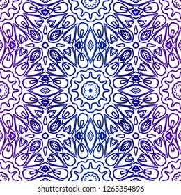 Seamless Geometrical Floral Texture. Vector Illustration. For Design, Wallpaper, Fashion, Print. Neon Color.
