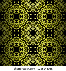 Seamless Geometrical Floral Texture. Vector Illustration. For Design, Wallpaper, Fashion, Print. Gradient color.