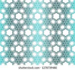 Seamless Geometrical Floral Texture. Vector Illustration. For Design, Wallpaper, Fashion, Print. Light green Gradient