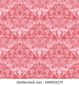 Seamless geometrical floral triangle pattern background - abstract color polygonal gradient vector graphic design