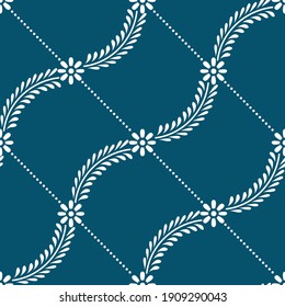 Seamless geometrical floral wallpaper pattern design