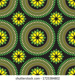 Seamless Geometrical Flower Design Pattern