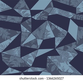 Seamless geometrical flower pattern