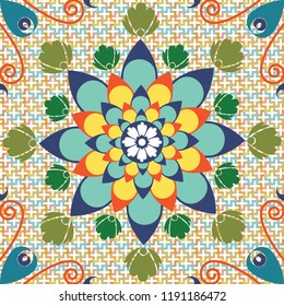 seamless geometrical glower (Vector)