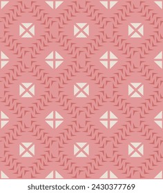 seamless geometrical ikat  pattern  design on background vector