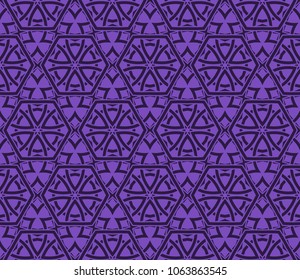 Seamless Geometrical linear texture. Original geometrical puzzle. Backdrop. Vector illustration. For design, wallpaper, fashion, print.