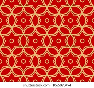 Seamless Geometrical linear texture. Original geometrical puzzle. Backdrop. Vector illustration. For design, wallpaper, fashion, print.