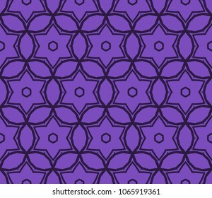 Seamless Geometrical linear texture. Original geometrical puzzle. Backdrop. Vector illustration. For design, wallpaper, fashion, print.