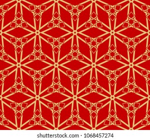 Seamless Geometrical linear texture. Original geometrical puzzle. Backdrop. Vector illustration. For design, wallpaper, fashion, print.