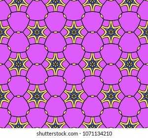 Seamless Geometrical linear texture. Original geometrical puzzle. Backdrop. Vector illustration. For stylish design, wallpaper, fashion, print.