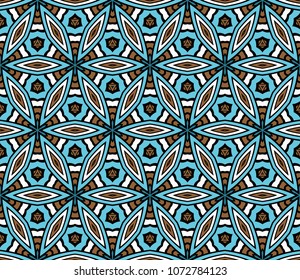 Seamless Geometrical linear texture. Original geometrical puzzle. Backdrop. Vector illustration. For stylish design, wallpaper, fashion, print.