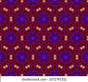 Seamless Geometrical linear texture. Original geometrical puzzle. Backdrop. Vector illustration. For stylish design, wallpaper, fashion, print.