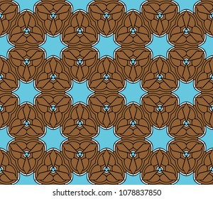 Seamless Geometrical linear texture. Original geometrical puzzle. Backdrop. Vector illustration. For stylish design, wallpaper, fashion, print.