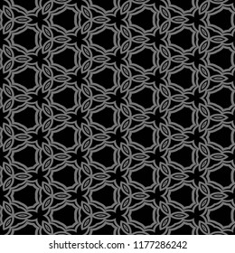 Seamless Geometrical linear texture. Original geometrical puzzle. Backdrop. Vector illustration. For design, wallpaper, fashion, print