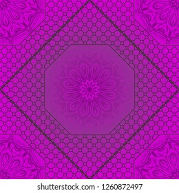 Seamless Geometrical linear texture. Original geometrical puzzle. Backdrop. Vector illustration. For design, wallpaper, fashion, print