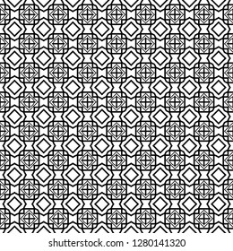 Seamless Geometrical Linear Texture. Original Geometrical Puzzle. Backdrop. Vector Illustration. For Design, Wallpaper, Fashion, Print