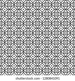 Seamless Geometrical Linear Texture. Original Geometrical Puzzle. Backdrop. Vector Illustration. For Design, Wallpaper, Fashion, Print