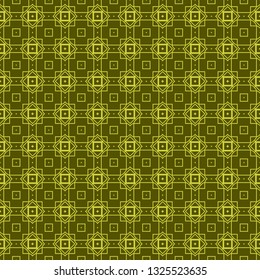 Seamless Geometrical Linear Texture. Original Geometrical Puzzle. Backdrop. Vector illustration. Green color.