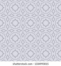 Seamless Geometrical Linear Texture. Original Geometrical Puzzle. Backdrop. Vector Illustration. For Design, Wallpaper, Fashion, Print. gREY COLOR.