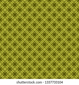 Seamless Geometrical Linear Texture. Original Geometrical Puzzle. Backdrop. Vector illustration. Green color.