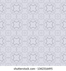 Seamless Geometrical Linear Texture. Original Geometrical Puzzle. Backdrop. Vector Illustration. For Design, Wallpaper, Fashion, Print. gREY COLOR.