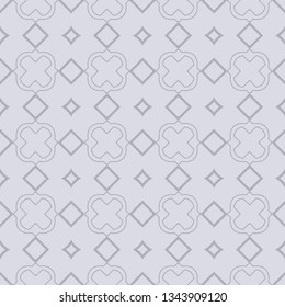 Seamless Geometrical Linear Texture. Original Geometrical Puzzle. Backdrop. Vector Illustration. For Design, Wallpaper, Fashion, Print. gREY COLOR.