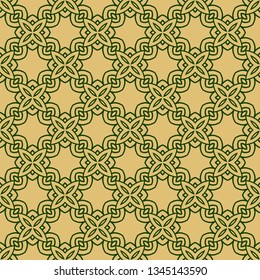 Seamless Geometrical Linear Texture. Original Geometrical Puzzle. Backdrop. Vector Illustration. For Design, Wallpaper, Fashion, Print