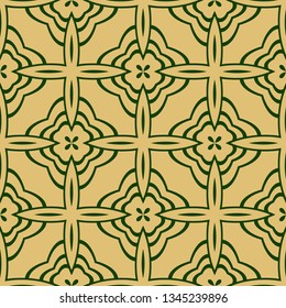 Seamless Geometrical Linear Texture. Original Geometrical Puzzle. Backdrop. Vector Illustration. For Design, Wallpaper, Fashion, Print
