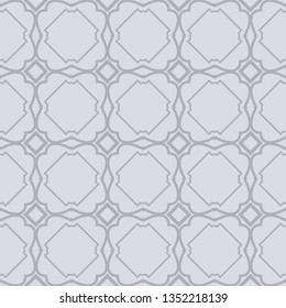 Seamless Geometrical Linear Texture. Original Geometrical Puzzle. Backdrop. Vector Illustration. For Design, Wallpaper, Fashion, Print. gREY COLOR.