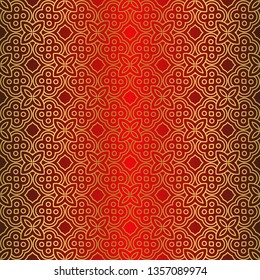 Seamless Geometrical Linear Texture. Original Geometrical Puzzle. Backdrop. Vector Illustration. For Design, Wallpaper, Fashion, Print