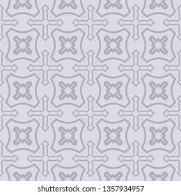 Seamless Geometrical Linear Texture. Original Geometrical Puzzle. Backdrop. Vector Illustration. For Design, Wallpaper, Fashion, Print. gREY COLOR.