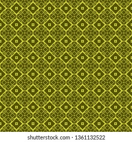 Seamless Geometrical Linear Texture. Original Geometrical Puzzle. Backdrop. Vector illustration. Green color.