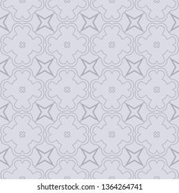 Seamless Geometrical Linear Texture. Original Geometrical Puzzle. Backdrop. Vector Illustration. For Design, Wallpaper, Fashion, Print. gREY COLOR.