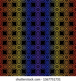 Seamless Geometrical Linear Texture. Original Geometrical Puzzle. Backdrop. Vector Illustration. For Design, Wallpaper, Fashion, Print