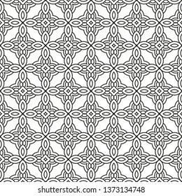 Seamless Geometrical Linear Texture. Original Geometrical Puzzle. Backdrop. Vector Illustration. For Design, Wallpaper, Fashion, Print