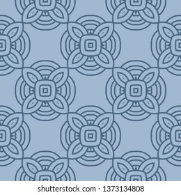 Seamless Geometrical Linear Texture. Original Geometrical Puzzle. Backdrop. Vector Illustration. For Design, Wallpaper, Fashion, Print