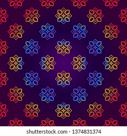 Seamless Geometrical Linear Texture. Original Geometrical Puzzle. Backdrop. Vector Illustration. For Design, Wallpaper, Fashion, Print