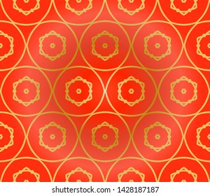 Seamless Geometrical Linear Texture. Original Geometrical Puzzle. Backdrop. Vector Illustration. For Design, Wallpaper, Fashion, Print.