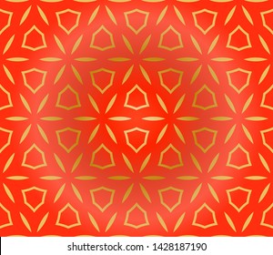 Seamless Geometrical Linear Texture. Original Geometrical Puzzle. Backdrop. Vector Illustration. For Design, Wallpaper, Fashion, Print.