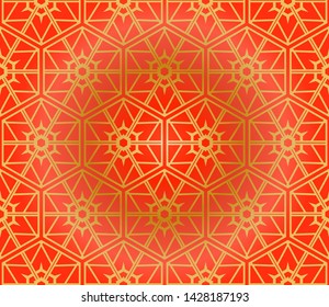 Seamless Geometrical Linear Texture. Original Geometrical Puzzle. Backdrop. Vector Illustration. For Design, Wallpaper, Fashion, Print.