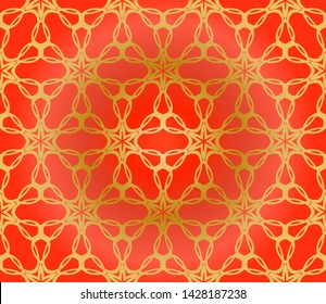 Seamless Geometrical Linear Texture. Original Geometrical Puzzle. Backdrop. Vector Illustration. For Design, Wallpaper, Fashion, Print.