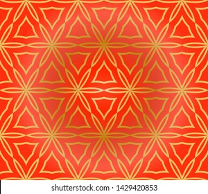 Seamless Geometrical Linear Texture. Original Geometrical Puzzle. Backdrop. Vector Illustration. For Design, Wallpaper, Fashion, Print.