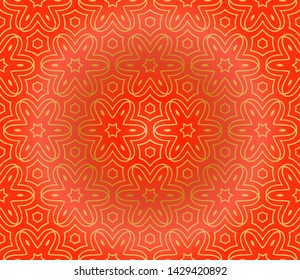 Seamless Geometrical Linear Texture. Original Geometrical Puzzle. Backdrop. Vector Illustration. For Design, Wallpaper, Fashion, Print.