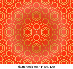 Seamless Geometrical Linear Texture. Original Geometrical Puzzle. Backdrop. Vector Illustration. For Design, Wallpaper, Fashion, Print.