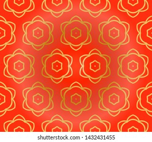 Seamless Geometrical Linear Texture. Original Geometrical Puzzle. Backdrop. Vector Illustration. For Design, Wallpaper, Fashion, Print.