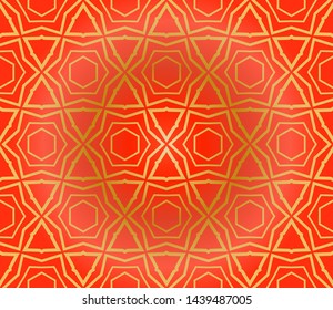Seamless Geometrical Linear Texture. Original Geometrical Puzzle. Backdrop. Vector Illustration. For Design, Wallpaper, Fashion, Print.