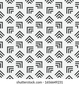 Nahtlose geometrische Modelle. Abstrakte klassische Ornamente aus eckigen Formen. Weiß-Schwarz-Muster. Grafikdesign der Vektorillustration des Gitters. Vektorillustration Gitterdesign-Grafik.