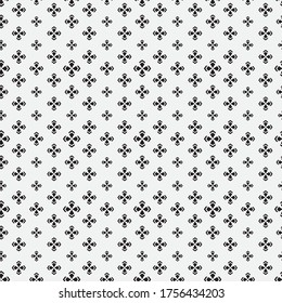 Seamless geometrical monochrome pattern. Abstract minimal texture. Simple modern wallpaper for design postcard, poster, flyer, cover. Vector graphics.